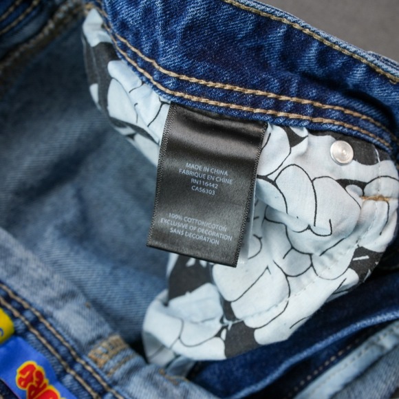 EMPYRE Y2K Mens Cargo Convertible Denim Carpenter Jeans 33x29 Skater Straight - Picture 7 of 8